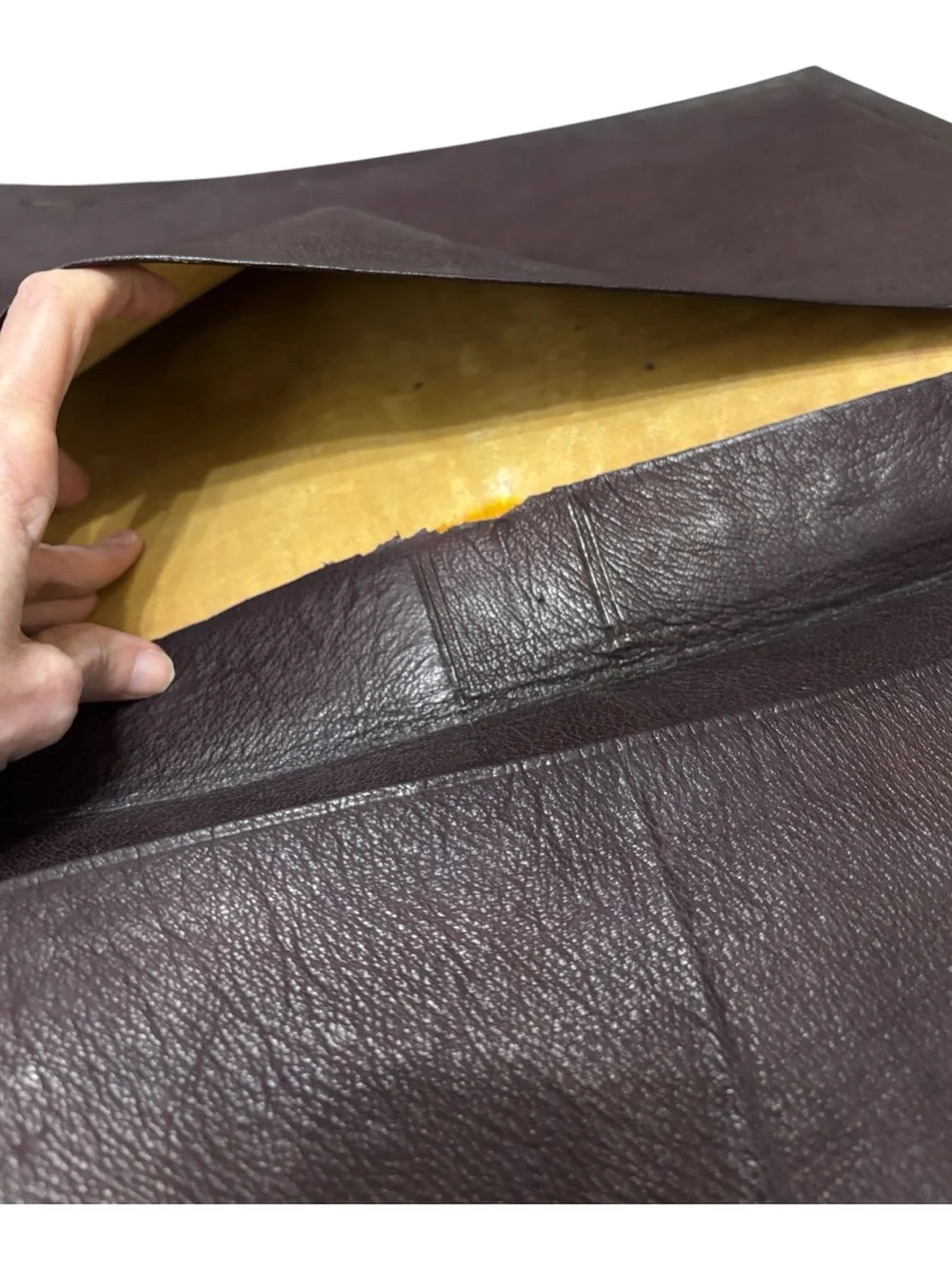 Vint Morocco OR 22 Carats Tooled Leather Writing Portfolio Folder 22 Karat Gold